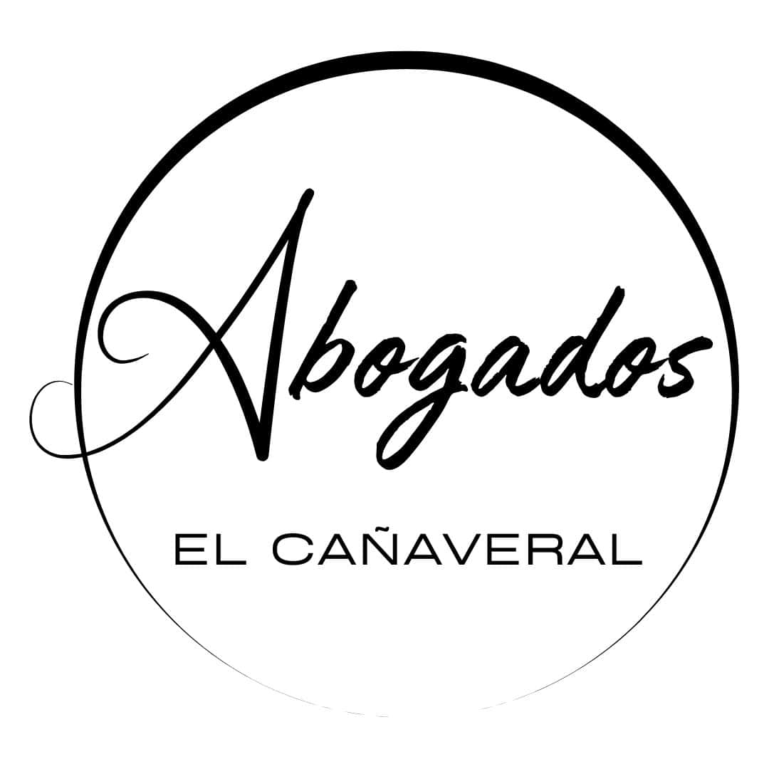 Logo Principal de Abogados EL Cañaveral. Se muestra la palabra "Abogados" y en la parte inferior la frase "El Cañaveral" Todo esto rodeado por un elegante círculo.